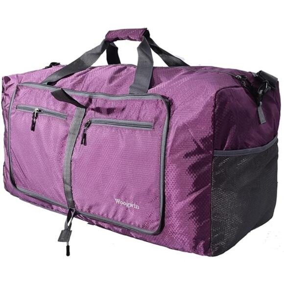 Travel Duffel Bag Large Foldable Waterproof Overnight Bag for Beach Swim Bags - Picture 7 of 7